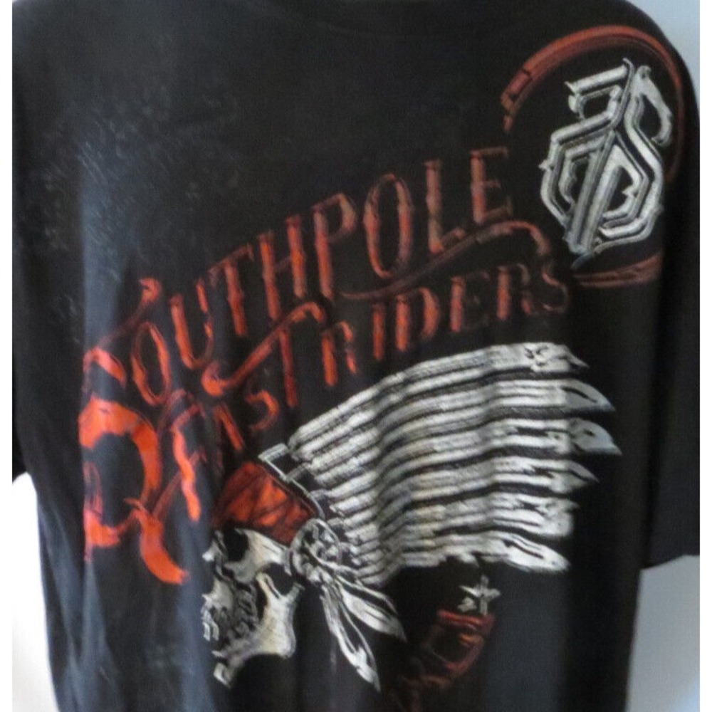 Mens Southpole Premium Motorich Established 1991  Indian Skull Tshirt Size‎ XL
